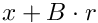 $ x + C*r0 + \mathrm{intersection}(B*r,Q*q) $