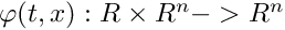 $\alpha:R^n\to R $