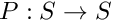 \[ P: R^n\to \Pi \subset R^n \]