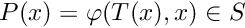 $ \alpha(x)=x_i-c $